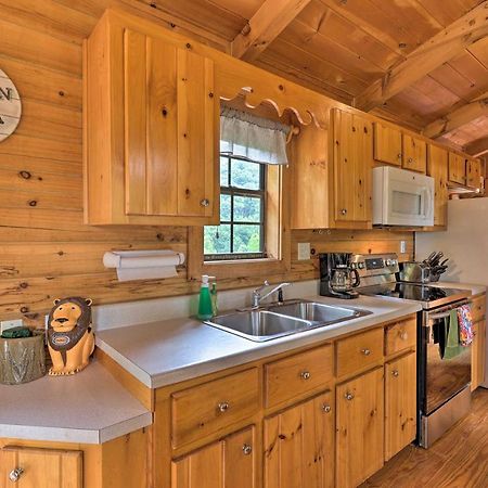 Quaint Log Cabin With Views Near West Jefferson Warrensville Eksteriør billede