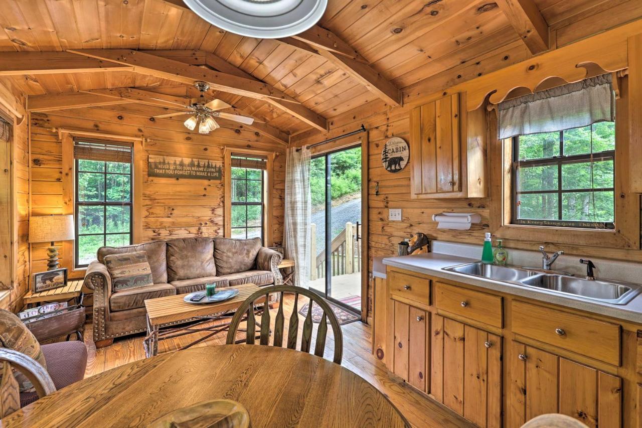Quaint Log Cabin With Views Near West Jefferson Warrensville Eksteriør billede
